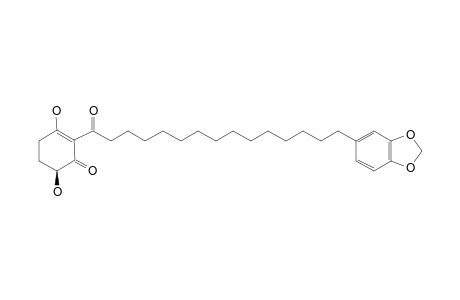 SURINONE-A;(-)-2-(15-BENZO-[1,3]-DIOXOL-5-YL-PENTADECANOYL)-3,6-DIHYDROXY-CYCLOHEX-2-ENONE