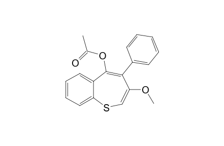 1-Benzothiepin-5-ol, 3-methoxy-4-phenyl-, acetate