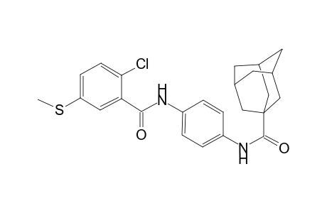 N-(4-{[2-chloro-5-(methylsulfanyl)benzoyl]amino}phenyl)-1-adamantanecarboxamide
