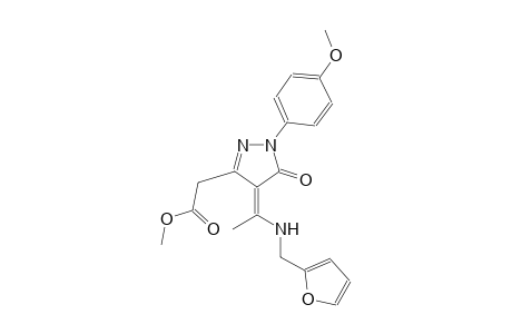 1H-pyrazole-3-acetic acid, 4-[1-[(2-furanylmethyl)amino]ethylidene]-4,5-dihydro-1-(4-methoxyphenyl)-5-oxo-, methyl ester, (4Z)-