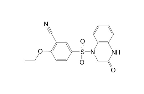 2-Ethoxy-5-(3-oxo-1,2,3,4-tetrahydroquinoxaline-1-sulfonyl)benzonitrile