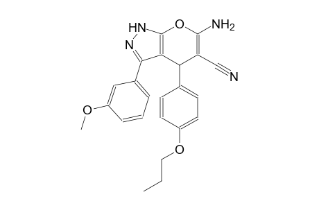 6-amino-3-(3-methoxyphenyl)-4-(4-propoxyphenyl)-1,4-dihydropyrano[2,3-c]pyrazole-5-carbonitrile