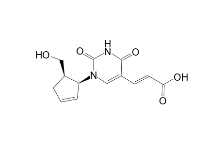 (+-)-cis-1-(2-Hydroxymethyl-4-cyclopentenyl)-(E)-5-(2-carboxyvinyl)uracil