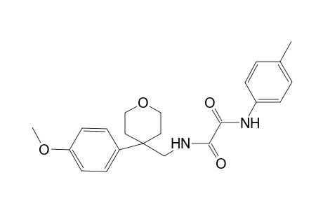 N-[[4-(4-methoxyphenyl)-4-oxanyl]methyl]-N'-(4-methylphenyl)oxamide