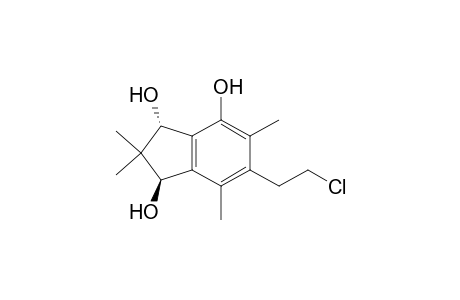 1H-Indene-1,3,4-triol, 6-(2-chloroethyl)-2,3-dihydro-2,2,5,7-tetramethyl-, (1R-trans)-