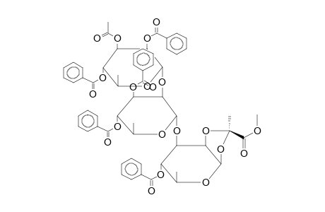 O-(3-O-ACETYL-2,4-DI-O-BENZOYL-ALPHA-L-RHAMNOPYRANOSYL)-(1->2)-O-(3,4-DI-O-BENZOYL-ALPHA-L-RHAMNOPYRANOSYL)-(1->3)-4-O-BENZOYL-1,2-O-(1-METHOXYCARBONYLETHYLIDENE)-BETA-L-RHAMNOPYRANOSE