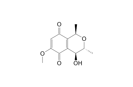 rel-(1R,3R,4S)-4-Hydroxy-6-methoxy-1,3-dimethyl-2-benzopyran-5,8-dione