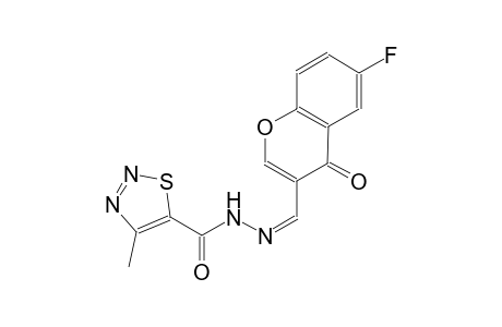 N'-[(Z)-(6-fluoro-4-oxo-4H-chromen-3-yl)methylidene]-4-methyl-1,2,3-thiadiazole-5-carbohydrazide