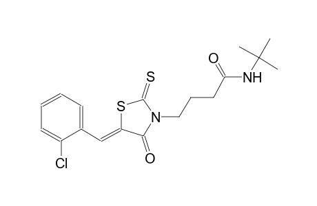 N-(tert-butyl)-4-[(5Z)-5-(2-chlorobenzylidene)-4-oxo-2-thioxo-1,3-thiazolidin-3-yl]butanamide