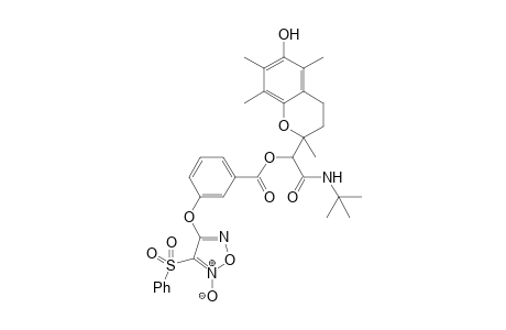 1-(tert-butylaminocarbonyl)-1-(6-hydroxy-2,5,7,8-tetramethylchroman-2-yl)methyl-3-[((3-phenylsulfonyl-[1,2,5]oxadiazol-4-yl-N2-oxide)oxy]benzoate