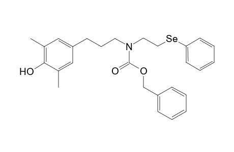 (phenylmethyl) N-[3-(3,5-dimethyl-4-oxidanyl-phenyl)propyl]-N-(2-phenylselanylethyl)carbamate