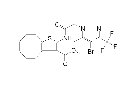 methyl 2-({[4-bromo-5-methyl-3-(trifluoromethyl)-1H-pyrazol-1-yl]acetyl}amino)-4,5,6,7,8,9-hexahydrocycloocta[b]thiophene-3-carboxylate