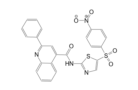 N-{5-[(4-nitrophenyl)sulfonyl]-1,3-thiazol-2-yl}-2-phenyl-4-quinolinecarboxamide