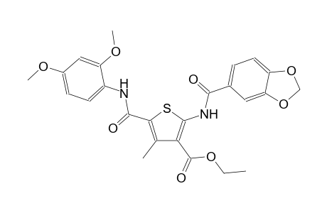 3-thiophenecarboxylic acid, 2-[(1,3-benzodioxol-5-ylcarbonyl)amino]-5-[[(2,4-dimethoxyphenyl)amino]carbonyl]-4-methyl-, ethyl ester