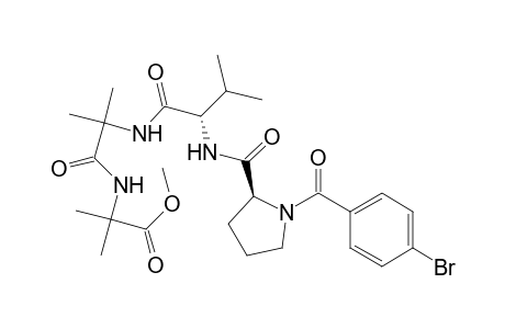 Alanine, N-[N-[N-[1-(4-bromobenzoyl)-L-prolyl]-L-valyl]-2-methylalanyl]-2-methyl-, methyl ester