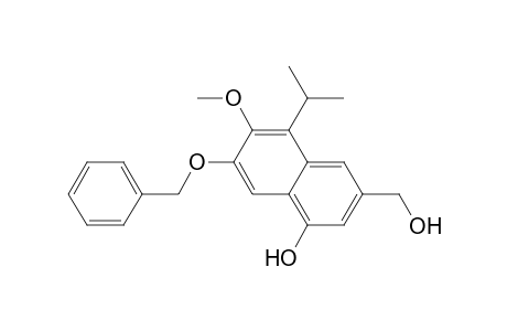 2-Naphthalenemethanol, 4-hydroxy-7-methoxy-8-(1-methylethyl)-6-(phenylmethoxy)-