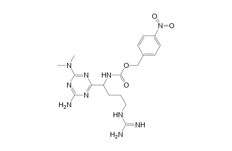 4-Amino-2-[4-amidinoamino-1-(4-nitrobenzyloxycarbonylamino)butyl]-6-dimethylamino-1,3,5-triazine