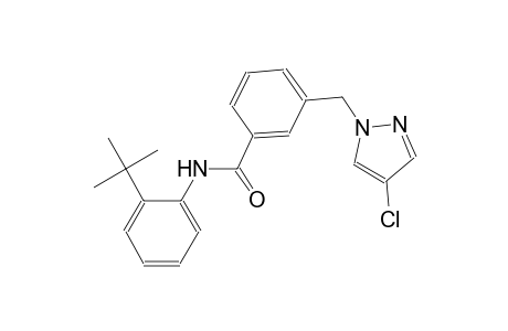 N-(2-tert-butylphenyl)-3-[(4-chloro-1H-pyrazol-1-yl)methyl]benzamide