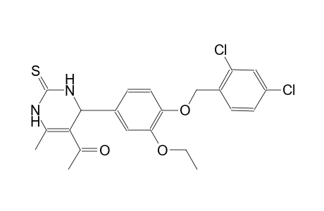 1-(4-{4-[(2,4-dichlorobenzyl)oxy]-3-ethoxyphenyl}-6-methyl-2-thioxo-1,2,3,4-tetrahydro-5-pyrimidinyl)ethanone