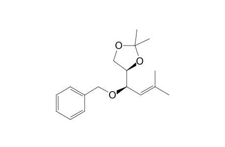 (4R)-2,2-dimethyl-4-[(1R)-3-methyl-1-phenylmethoxy-but-2-enyl]-1,3-dioxolane