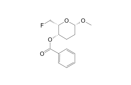 (-)-L-.beta.-Methyl 4-O-Benzoyl-6-fluororhodinoside