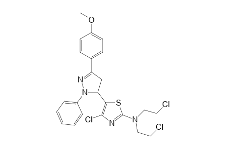 4-Chloro-N,N-bis(2-chloroethyl)-5-[3-(4-methoxyphenyl)-1-phenyl-4,5-dihydro-1H-pyrazol-5-yl]thiazol-2-amine
