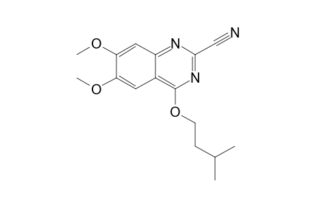 6,7-Dimethoxy-4-(3-methylbutoxy)quinazoline-2-carbonitrile
