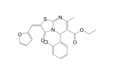 ethyl (2E)-5-(2-chlorophenyl)-2-(2-furylmethylene)-7-methyl-3-oxo-2,3-dihydro-5H-[1,3]thiazolo[3,2-a]pyrimidine-6-carboxylate