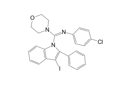 4-Chloro-N-[(3-iodo-2-phenyl-1H-indol-1-yl)(morpholino)methylene]aniline
