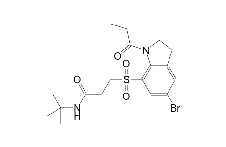 propanamide, 3-[[5-bromo-2,3-dihydro-1-(1-oxopropyl)-1H-indol-7-yl]sulfonyl]-N-(1,1-dimethylethyl)-