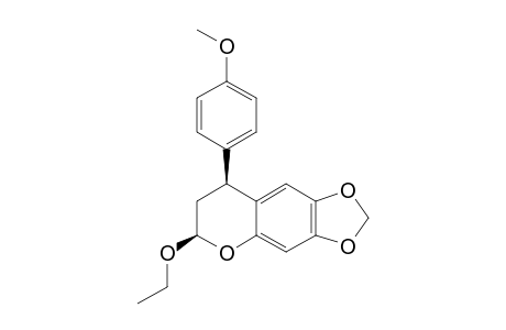 6H-1,3-Dioxolo[4,5-g][1]benzopyran, 6-ethoxy-7,8-dihydro-8-(4-methoxyphenyl)-, cis-