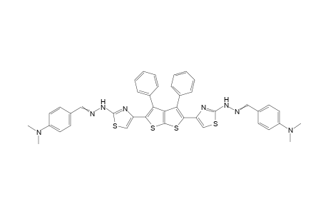 4,4'-((2,2'-(4,4'-(3,4-Diphenylthieno[2,3-b]thiophene-2,5-diyl)bis(thiazole-4,2-diyl))bis(hydrazin-2-yl-1-ylidene))bis(methanylylidene))bis(N,N-dimethylaniline)