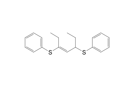 Benzene, 1,1'-[(1,3-diethyl-1-propene-1,3-diyl)bis(thio)]bis-, (E)-