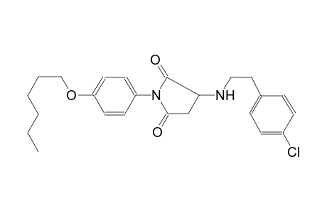 2,5-pyrrolidinedione, 3-[[2-(4-chlorophenyl)ethyl]amino]-1-[4-(hexyloxy)phenyl]-
