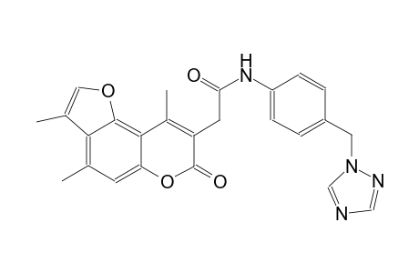 7H-furo[2,3-f][1]benzopyran-8-acetamide, 3,4,9-trimethyl-7-oxo-N-[4-(1H-1,2,4-triazol-1-ylmethyl)phenyl]-