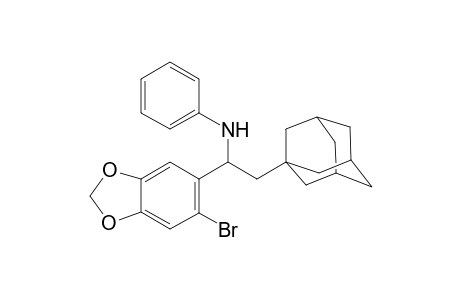 N-[2-(1-adamantyl)-1-(6-bromo-1,3-benzodioxol-5-yl)ethyl]aniline