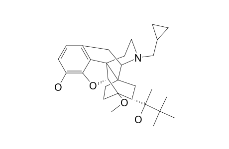 N-CYCLOPROPYLMETHYL-7-ALPHA-(1-[S]-HYDROXY-1,2,2-TRIMETHYLPROPYL)-6,14-ENDO-ETHANO-6,7,8,14-TETRAHYDRONORORIPAVINE;BUPRENORPHINE