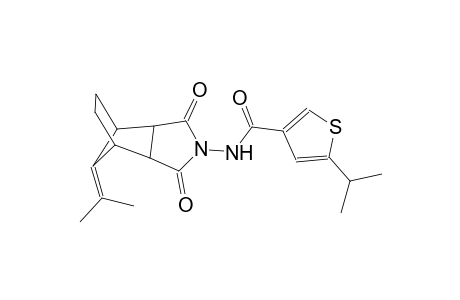 5-isopropyl-N-[10-(1-methylethylidene)-3,5-dioxo-4-azatricyclo[5.2.1.0~2,6~]dec-4-yl]-3-thiophenecarboxamide