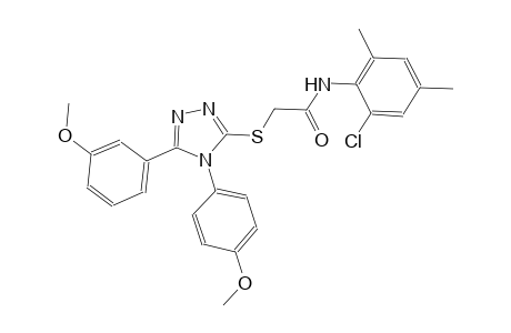 N-(2-chloro-4,6-dimethylphenyl)-2-{[5-(3-methoxyphenyl)-4-(4-methoxyphenyl)-4H-1,2,4-triazol-3-yl]sulfanyl}acetamide