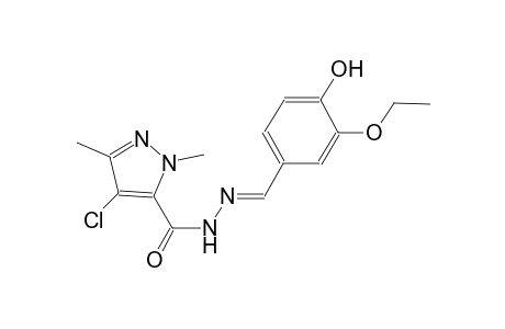 4-chloro-N'-[(E)-(3-ethoxy-4-hydroxyphenyl)methylidene]-1,3-dimethyl-1H-pyrazole-5-carbohydrazide