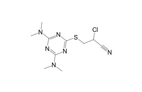 3-([4,6-Bis(dimethylamino)-1,3,5-triazin-2-yl]sulfanyl)-2-chloropropanenitrile