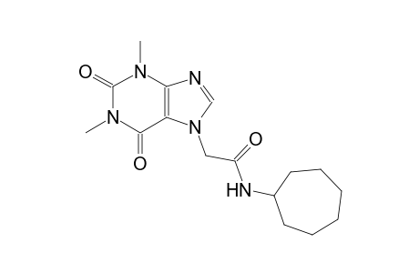 1H-purine-7-acetamide, N-cycloheptyl-2,3,6,7-tetrahydro-1,3-dimethyl-2,6-dioxo-