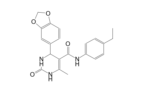 4-(1,3-benzodioxol-5-yl)-N-(4-ethylphenyl)-6-methyl-2-oxo-1,2,3,4-tetrahydro-5-pyrimidinecarboxamide