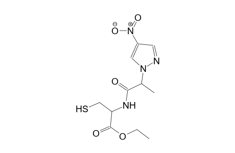 ethyl (2R)-2-{[2-(4-nitro-1H-pyrazol-1-yl)propanoyl]amino}-3-sulfanylpropanoate