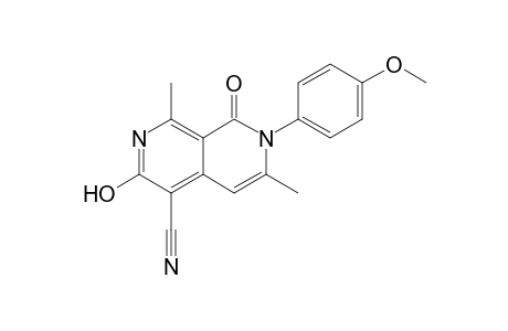 2-(4-Methoxyphenyl)-5-cyano-3,8-dimethyl-6-hydroxy-2,7-naphthyridin-1(2H)-one