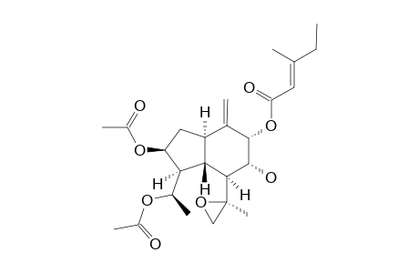 SONGARICALARIN_B;(1-S,2-R,3A-R,5-S,6-R,7-S,7A-S)-2-ACETOXY-1-(1-ALPHA-ACETOXYETHYL)-OCTAHYDRO-6-HYDROXY-4-METHYLIDENE-7-[(2-S)-2-