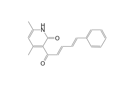 4,6-dimethyl-3-[(2E,4E)-5-phenyl-2,4-pentadienoyl]-2(1H)-pyridinone