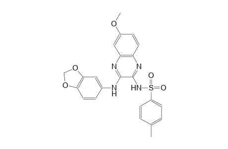 benzenesulfonamide, N-[3-(1,3-benzodioxol-5-ylamino)-6-methoxy-2-quinoxalinyl]-4-methyl-