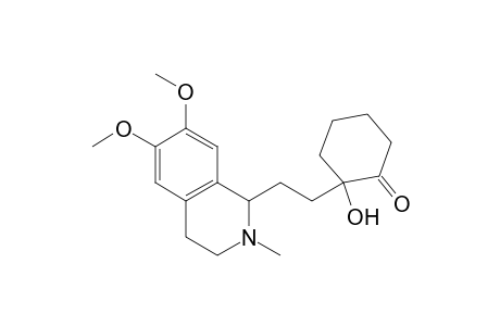 Cyclohexanone, 2-hydroxy-2-[2-(1,2,3,4-tetrahydro-6,7-dimethoxy-2-methyl-1-isoquinolinyl)ethyl]-