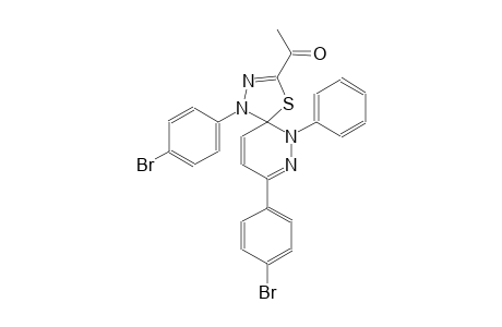 1-[1,8-bis(4-bromophenyl)-6-phenyl-4-thia-1,2,6,7-tetraazaspiro[4.5]deca-2,7,9-trien-3-yl]ethanone